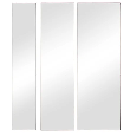 Rowling Gold Mirrors, Set of 3